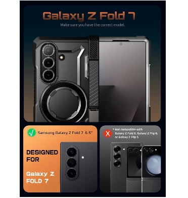 Supcase Samsung Galaxy Z Fold 7 Full Body Rugged Protective MagSafe Case Black product image 2