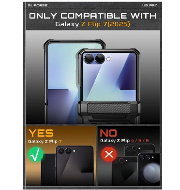 Supcase Samsung Galaxy Z Flip 7 Premium Full Body Protective Case Black product image 2
