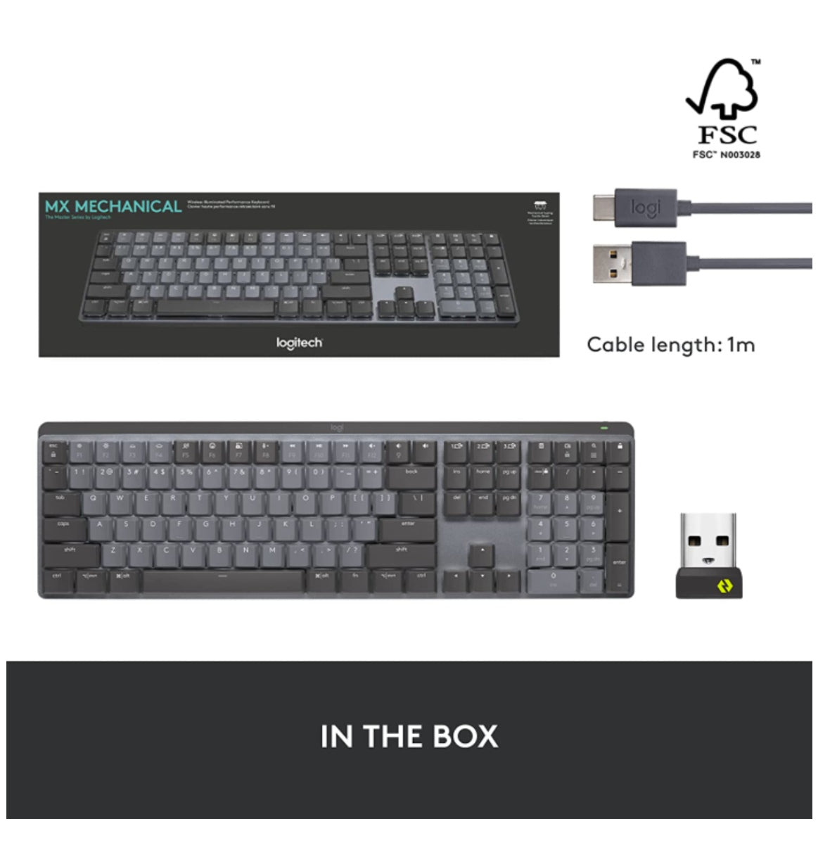 Logitech Mx Mechanical Wireless Illuminated Performance Keyboard Clicky Edition Graphite product image 10