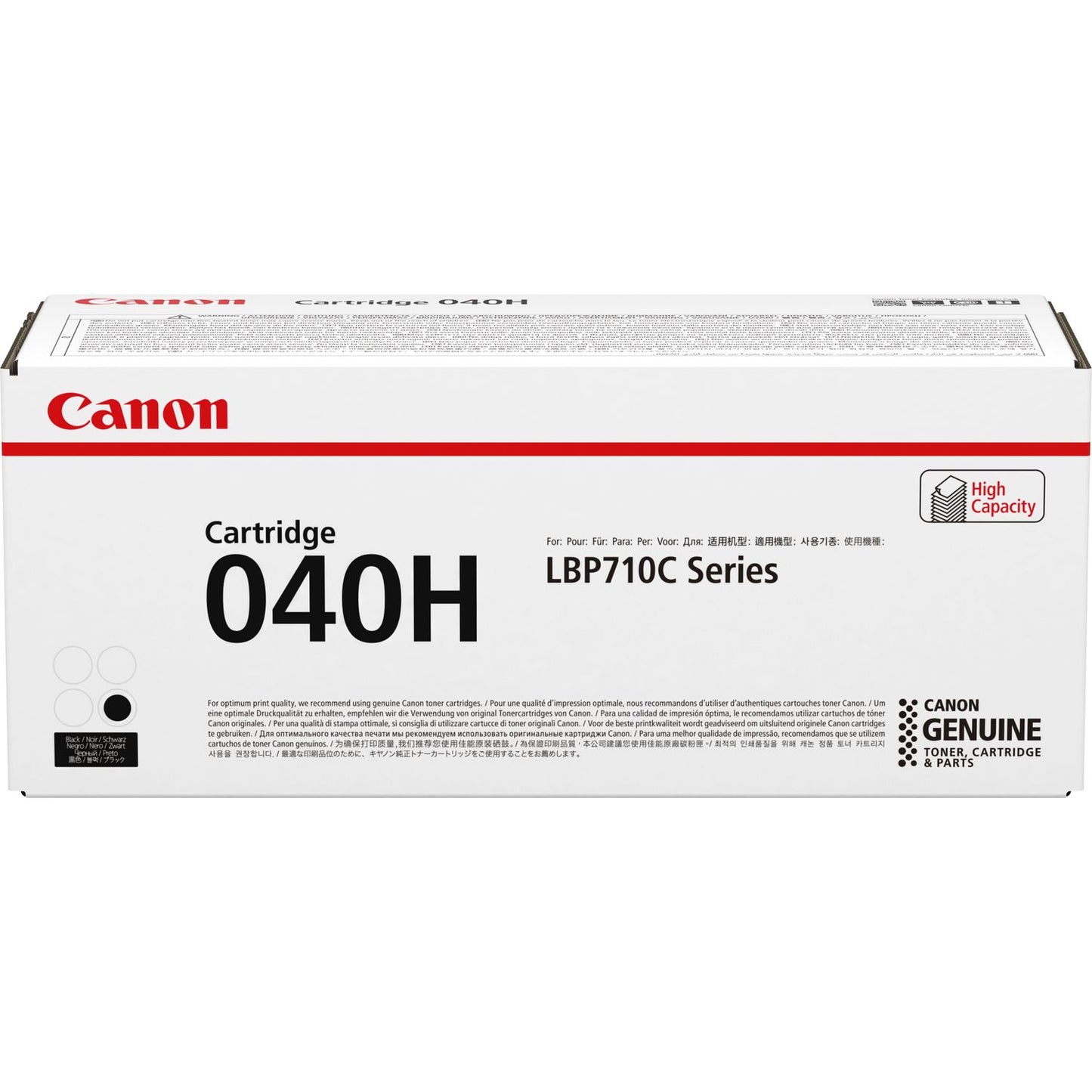 Genuine Canon 040H High Yield Black Toner Cartridge (0461C001AA) image 1