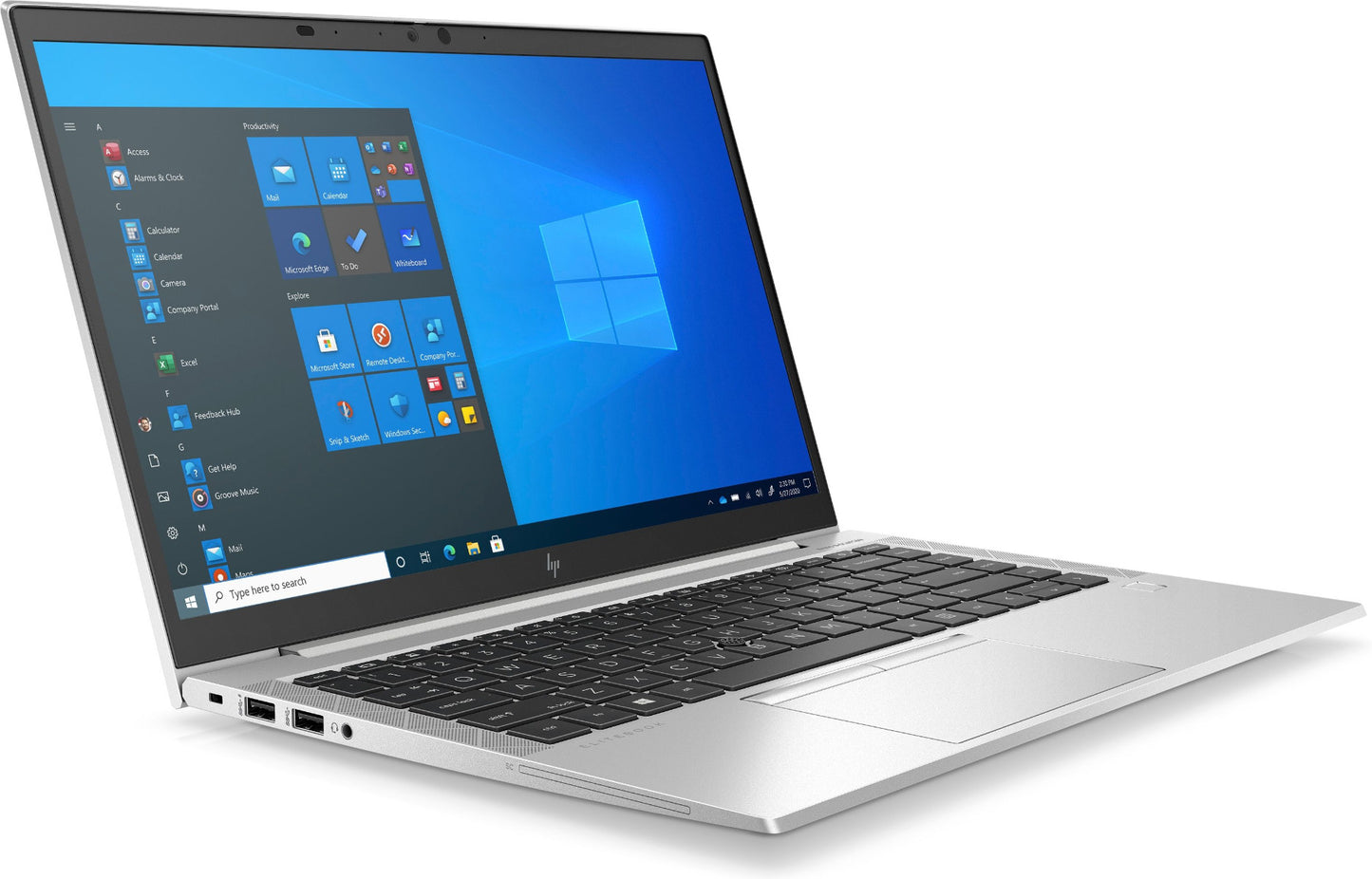 HP EliteBook 845 G8 Notebook PC – Ryzen 5 Pro 5650U / 14.0″ FHD / 8GB RAM / 256GB SSD / Win 10 Pro (458Z7EA) — rear view