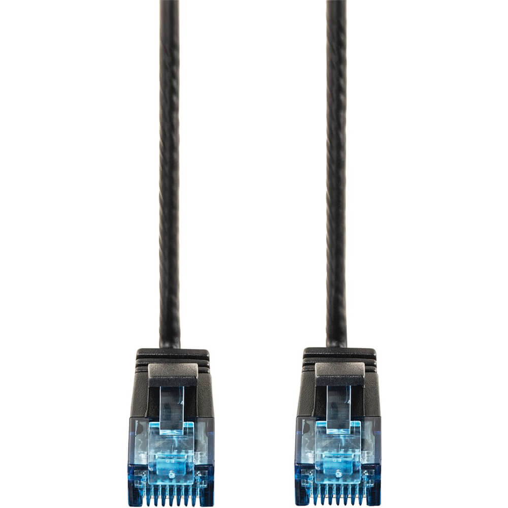 Hama CAT6 1.5M Slim Flexible Network Cable – Black (135777) — in use