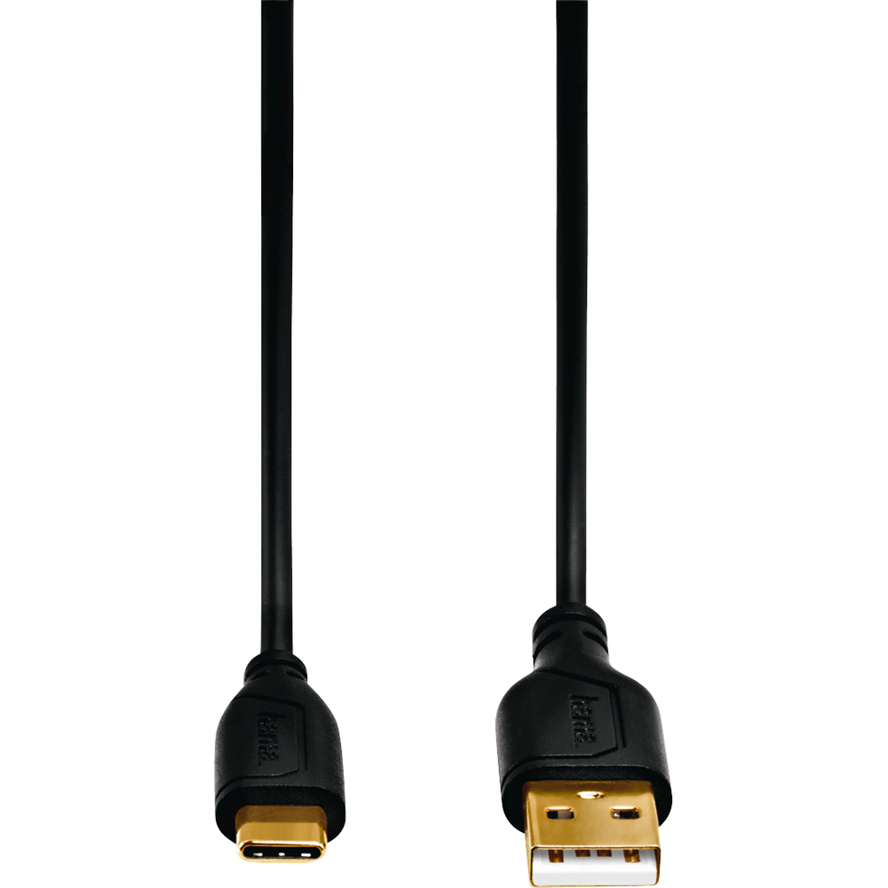Hama 0.75M USB Type C Flexi Cable – Black (135784) — in use