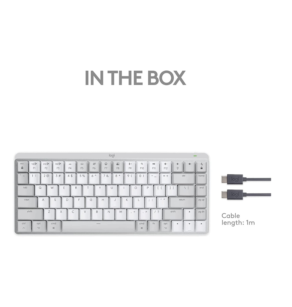 Logitech Mx Mechanical Mini Wireless Keyboard Tactile/Quiet Mac Edition Pale Gray product image 10