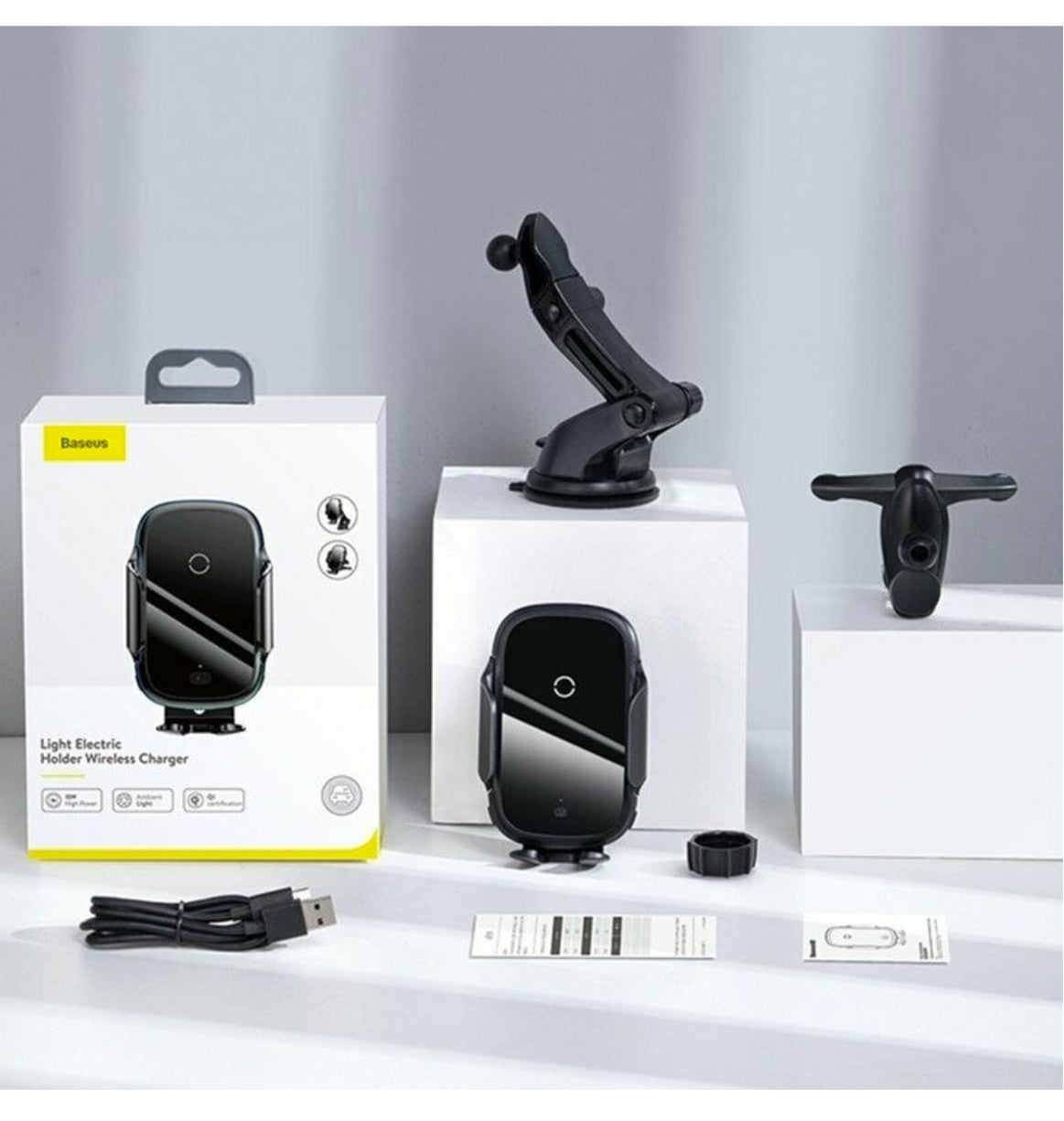 Baseus 15w Wireless Car Charger Vent/Dash Mount With Ir Sensor product image 10