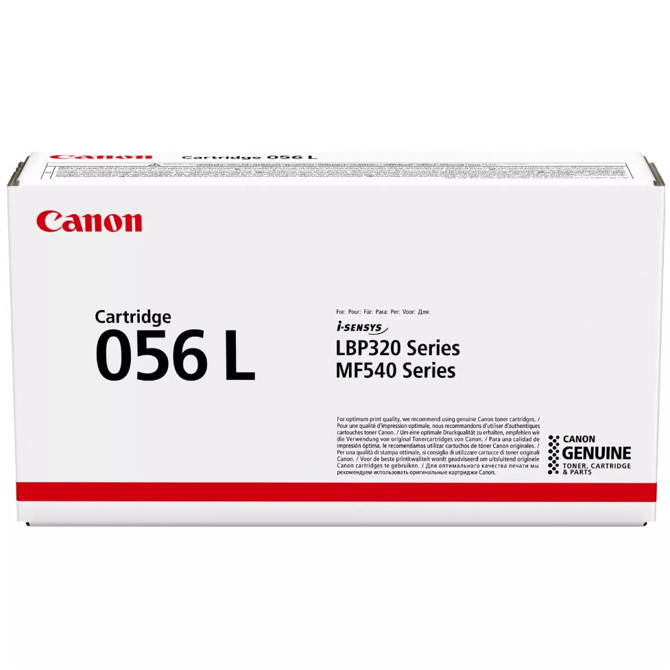 Genuine Canon 056L Black Toner Cartridge (3006C002AA) image 1