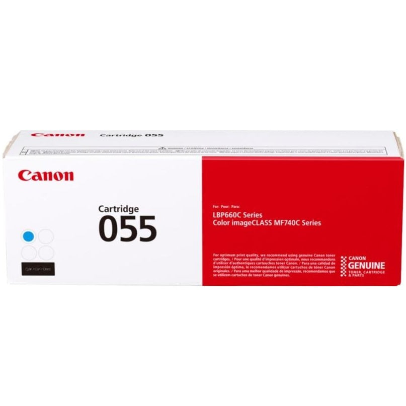 Genuine Canon 055 Cyan Toner Cartridge (3015C002AA) image 1