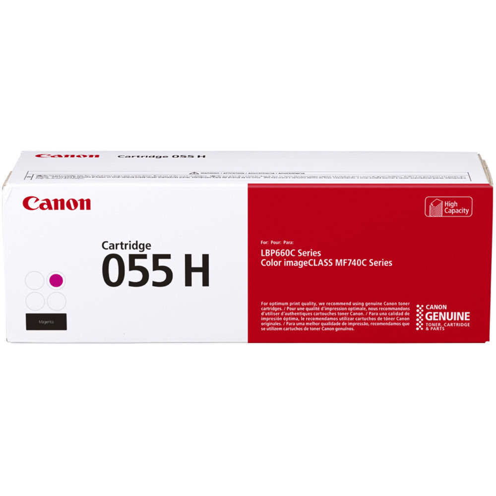 Genuine Canon 055H High Capacity Magenta Toner Cartridge (3018C002AA) image 1