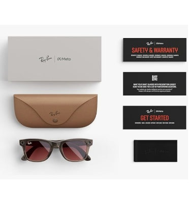 Ray-Ban Meta - Wayfarer Smart Glasses Standard Warm Stone/Watermelon Red Transitions product image 6