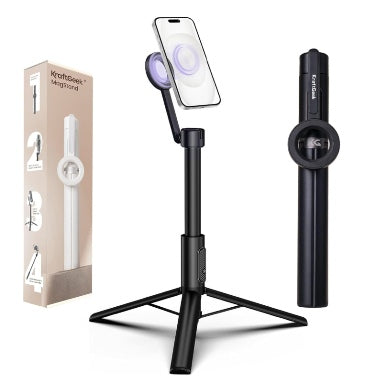 Kraftgeek MagSafe Bluetooth Tripod Selfie Stick 64" Black product image 2