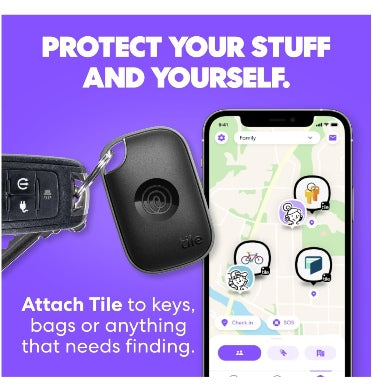 Tile Mate Pro Bluetooth Tracker (2024) Black/White 2pk product image 2