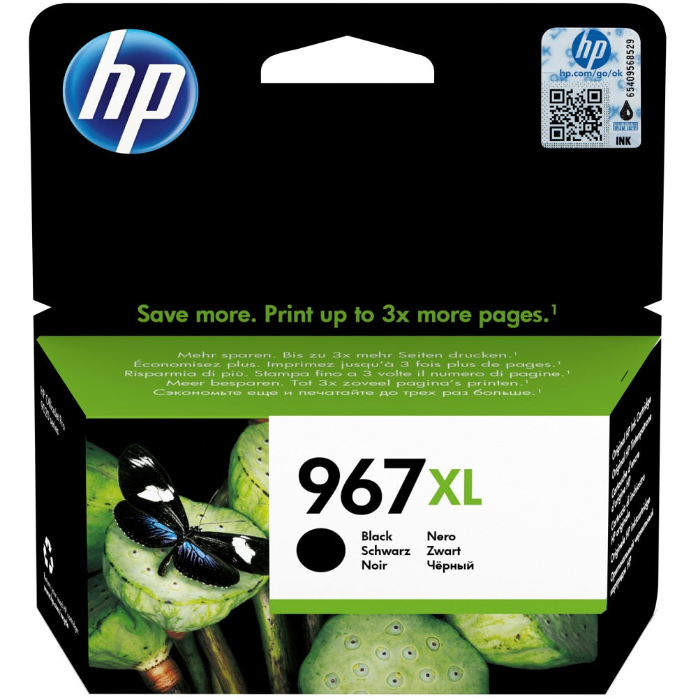 HP 967XL High Yield Black Ink Cartridge (3JA31AE) image 1