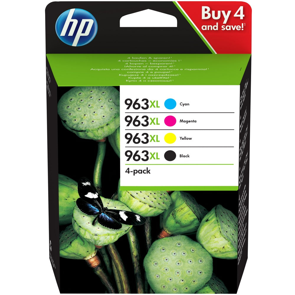 HP 963XL 4-pack High Yield Black/Cyan/Magenta/Yellow Ink Cartridges (3YP35AE) image 1