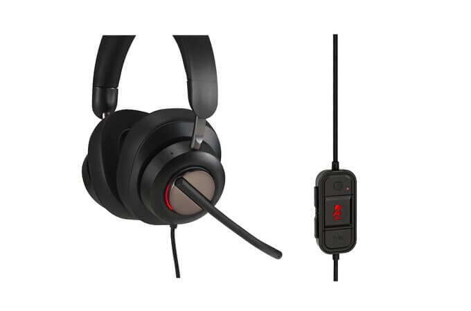 Kensington H2000 USB-C Over-Ear Black Headset (K83451WW) — in use
