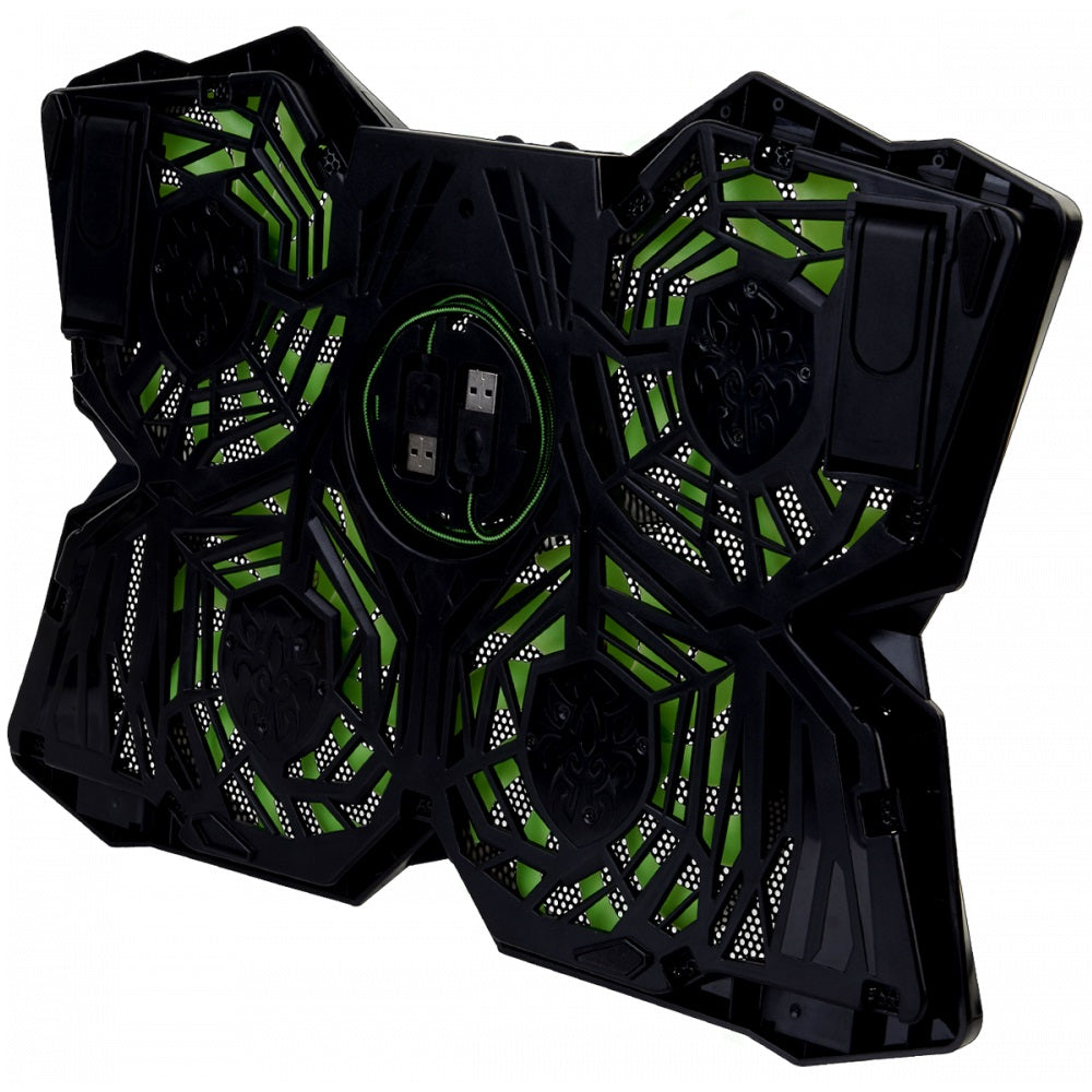 SureFire Bora Gaming Laptop Cooling Pad – Green — front view
