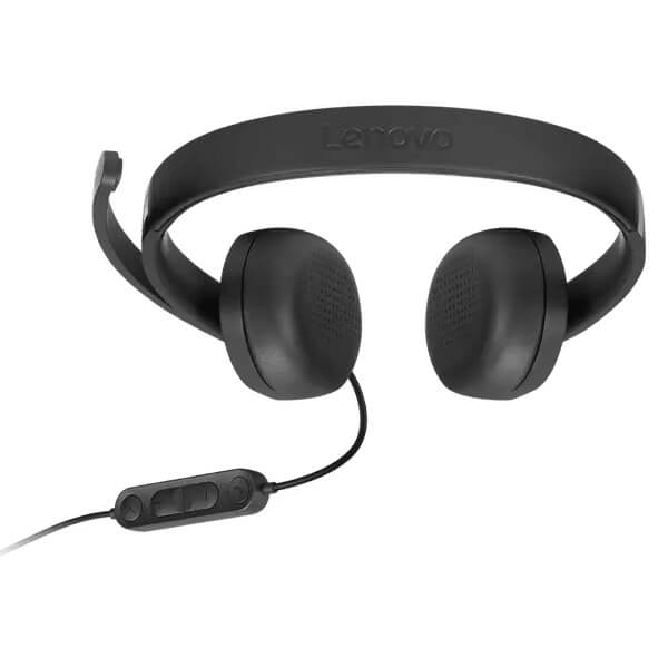 Lenovo USB-A Wired Stereo Headset Gen 2 (4XD1P83425) — rear view