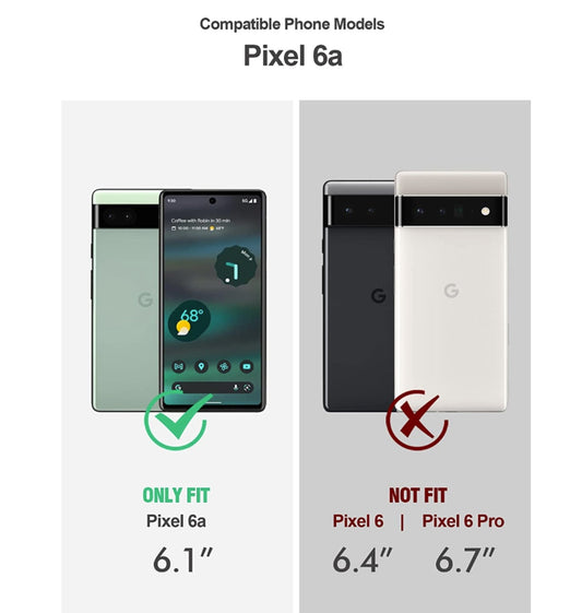 Poetic Google Pixel 6a Premium Full Body Rugged Revolution Series Case Black product image 2