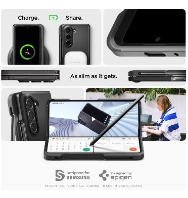 Spigen Samsung Galaxy Z Fold 5 Premium Thin Fit P Case Black product image 7
