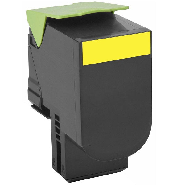 Genuine Lexmark 808HY Yellow High Yield Return Program Toner Cartridge (80C8HY0) image 1