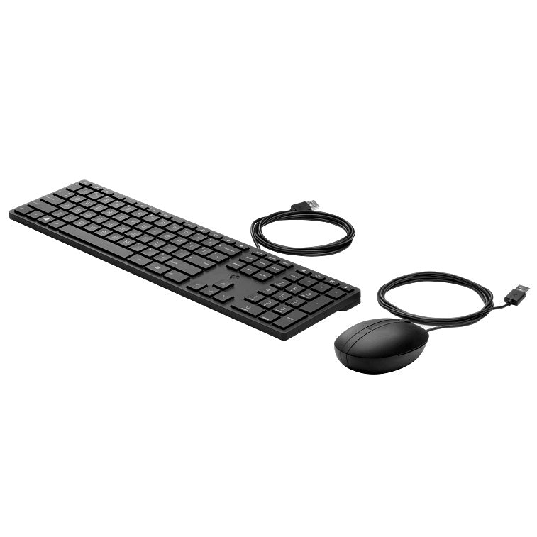 HP Wired Desktop 320MK Mouse and Keyboard (9SR36UT) — front view