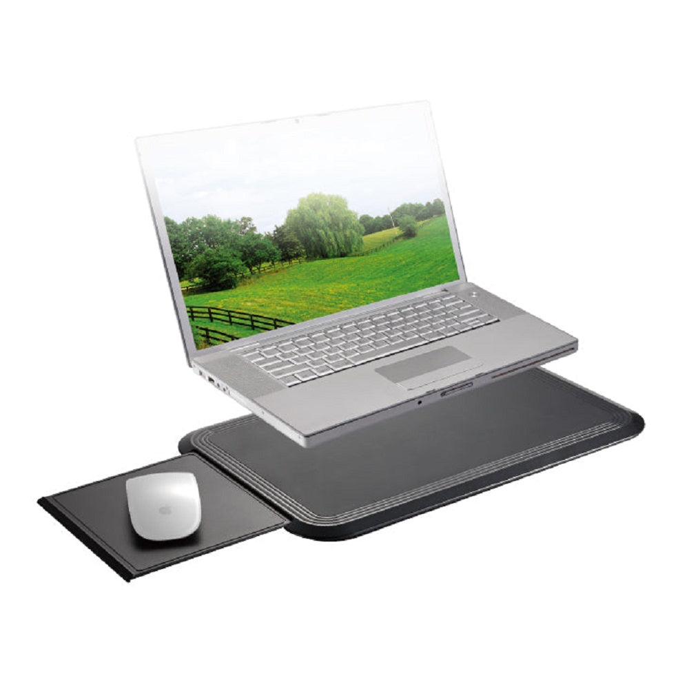 Targus Portable Laptop Desk with Retractable Mouse Pad (AWE803GL) — in use