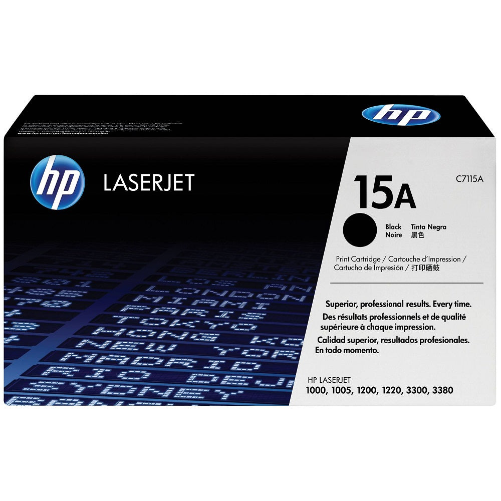 Genuine HP 15A Black LaserJet Toner Cartridge (C7115A) image 1