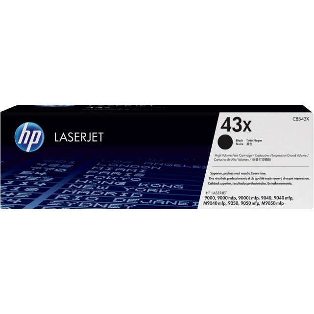 Genuine HP 43X Black LaserJet Toner Cartridge (C8543X) image 1