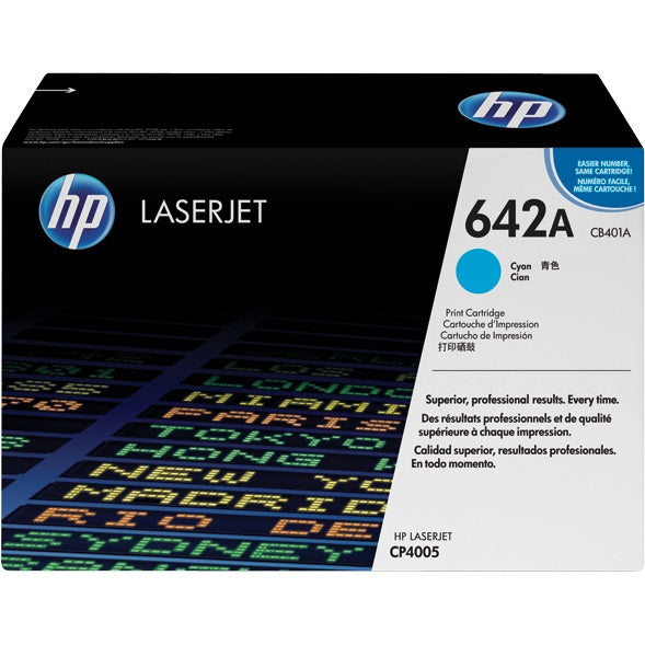 Genuine HP 642A Cyan LaserJet Toner Cartridge (CB401A) image 1