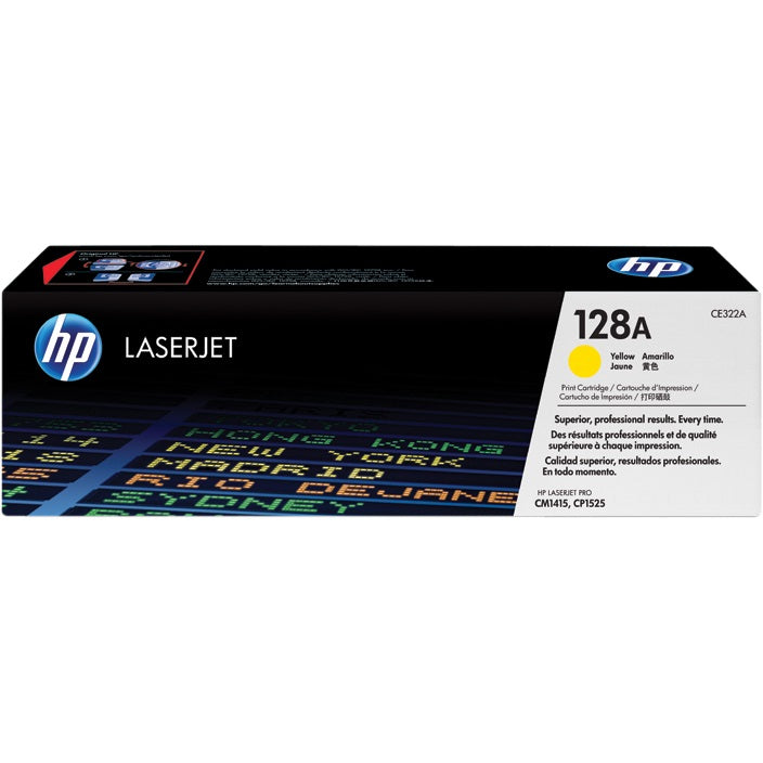 HP 128A Yellow LaserJet Toner Cartridge (CE322A) image 1