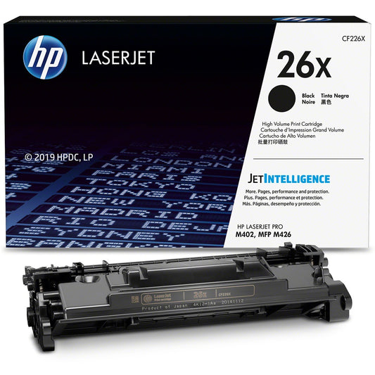 Genuine HP 26X High Yield Black LaserJet Toner Cartridge (CF226X) image 2