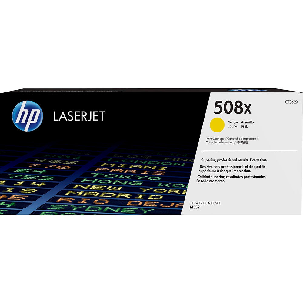 Genuine HP 508X High Yield Yellow LaserJet Toner Cartridge (CF362X) image 1