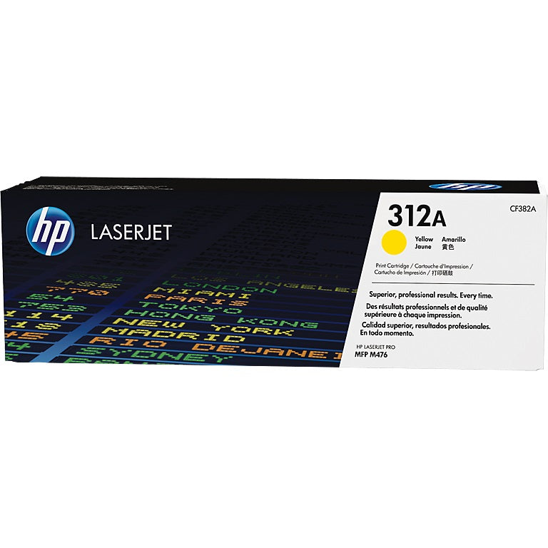 Genuine HP 312A Yellow LaserJet Toner Cartridge (CF382A) image 1