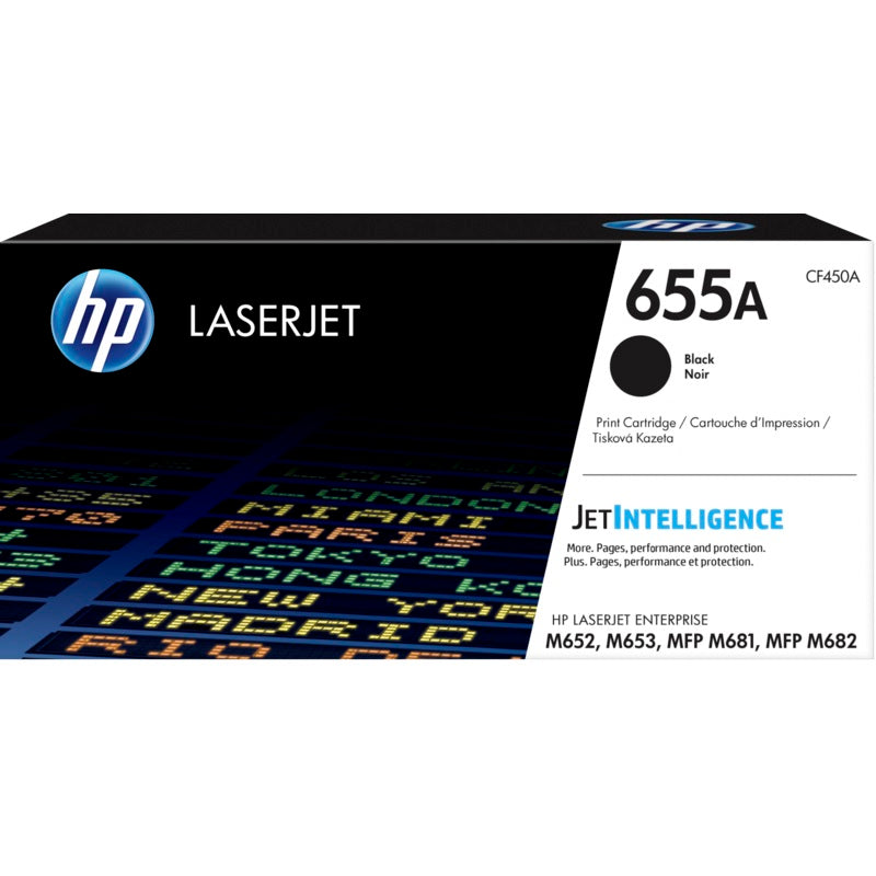 Genuine HP 655A Black LaserJet Toner Cartridge (CF450A) image 1