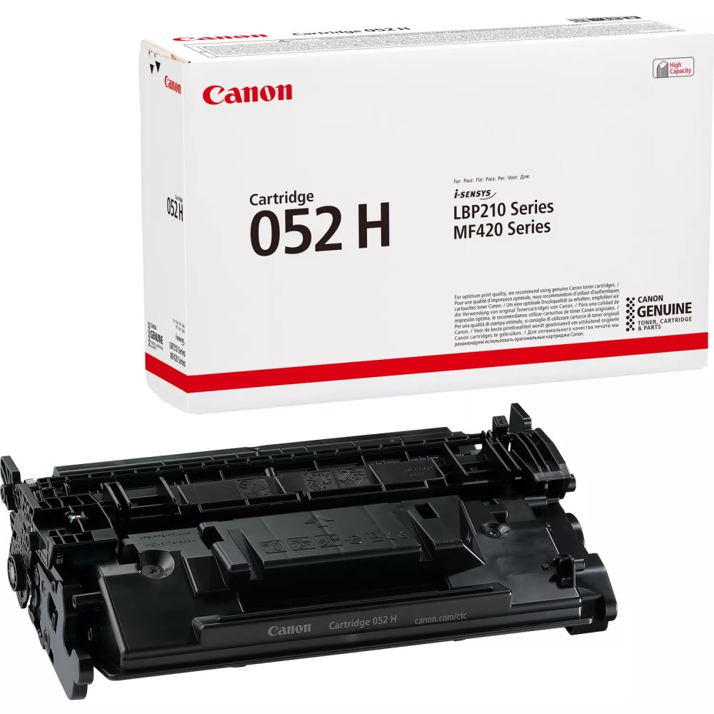 Genuine Canon 052H High Yield Black Toner Cartridge (2200C002AA) image 1
