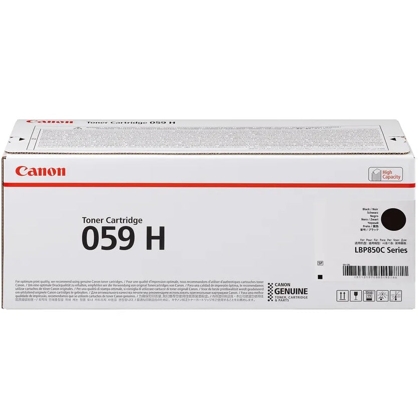 Genuine Canon 059H High Yield Black Toner Cartridge (3627C001AA) image 1