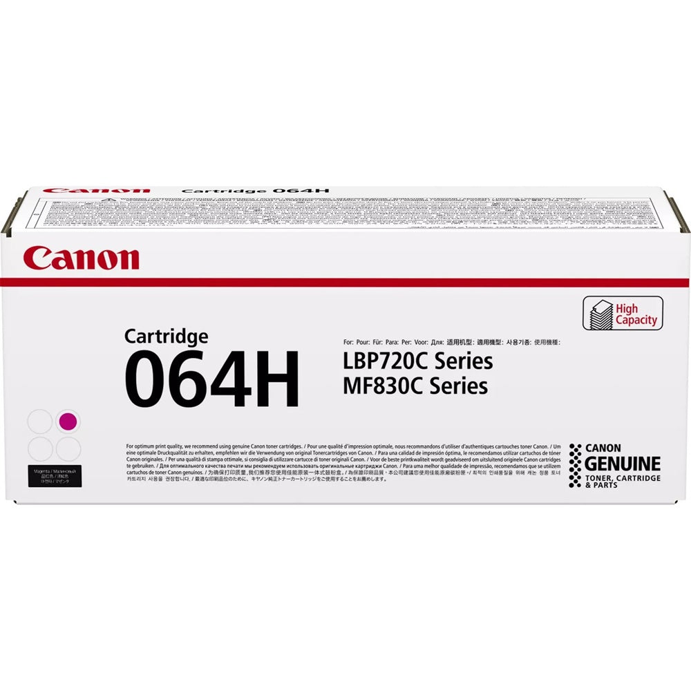 Canon 064H High Capacity Magenta Toner Cartridge (4934C001AA) image 1