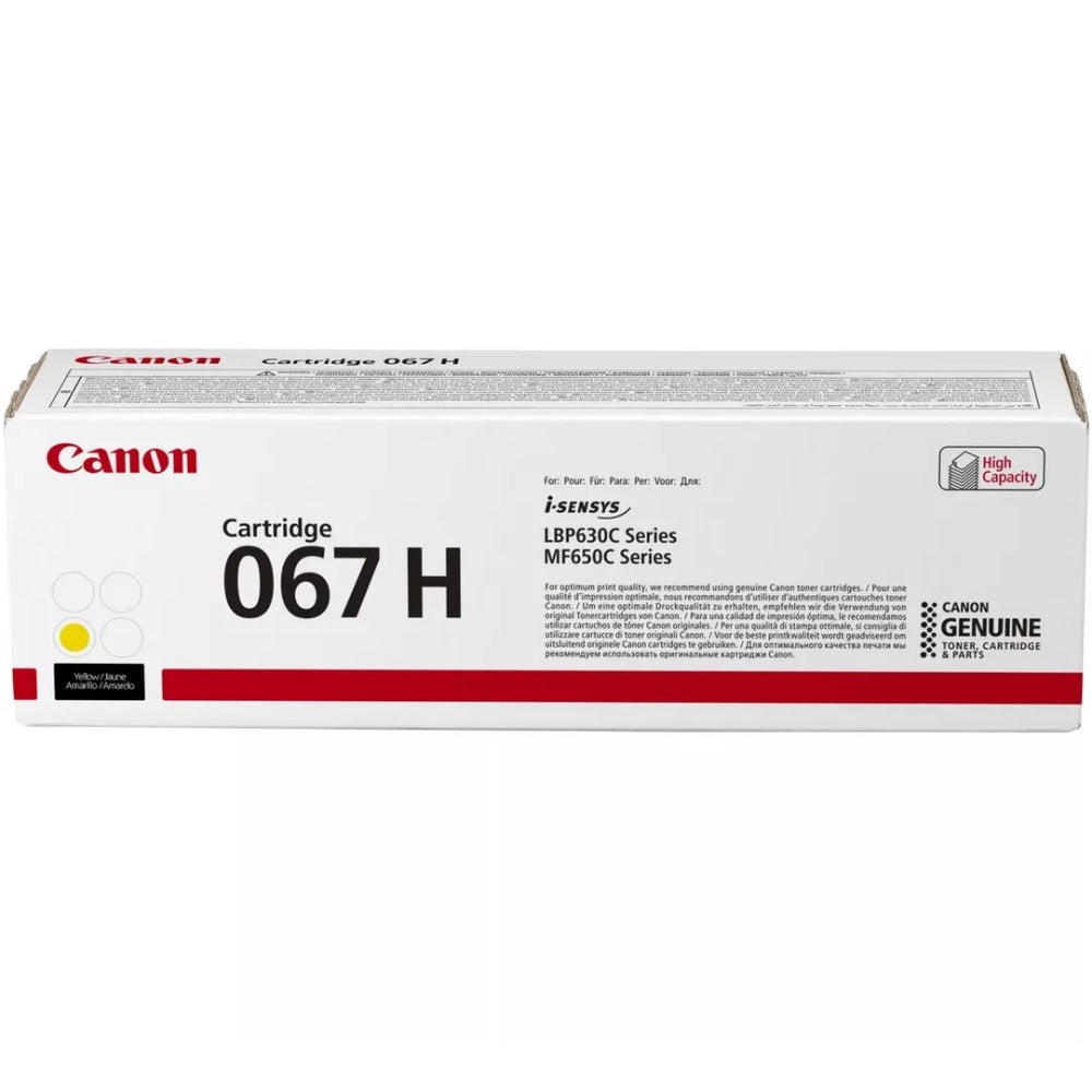 Genuine Canon 067H High Yield Yellow Toner Cartridge (5103C002AA) image 1