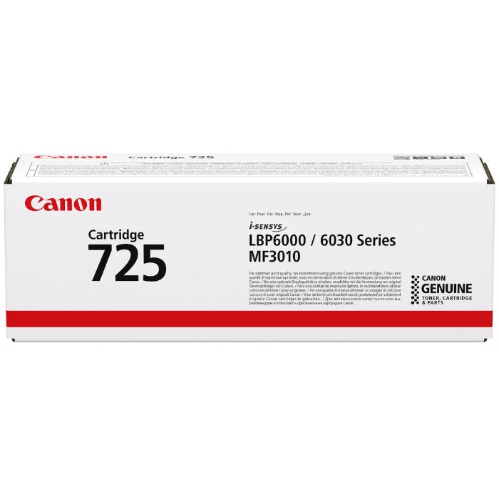 Canon 725 Black Laser Toner Cartridge (3484B002AA) image 1