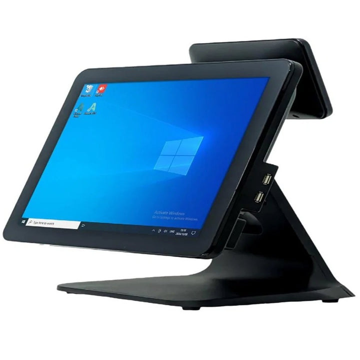 Pinnpos DV715XL All-in-One POS System – Celeron J6412 / 15″ Touch Display + 7” Display / 8GB RAM / 128GB SSD / No OS (DV715XL)