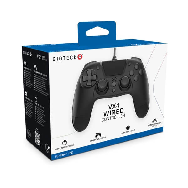 Gioteck VX4 Wired Controller for PS4 – Black (GIO-VX4PS4-11-MU) image 4