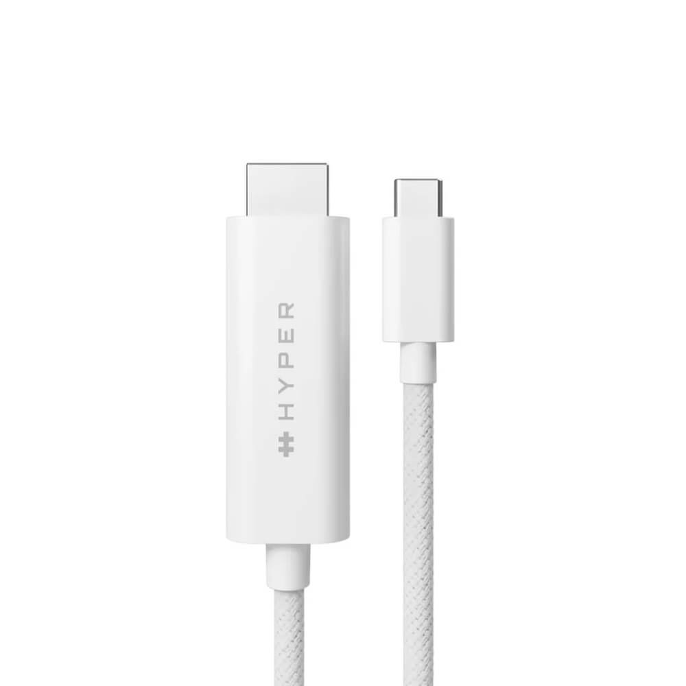 Targus HyperDrive USB-C to HDMI Cable – White (HD6007WHGL) — side view