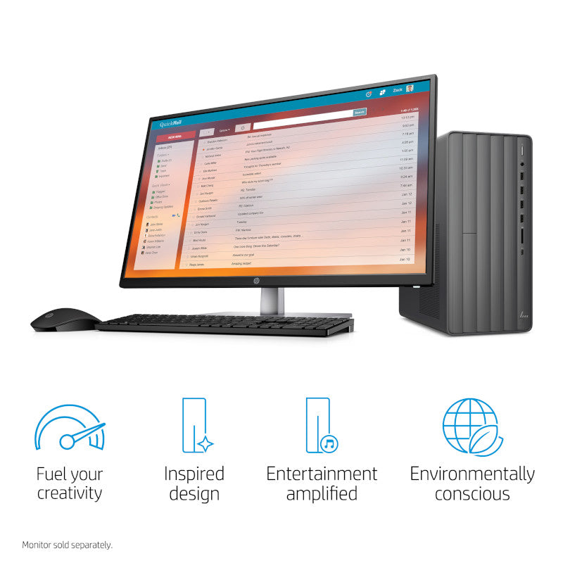 HP Pro Tower 290 G9 Desktop PC – Core i7-12700 / 16GB RAM / 512GB SSD / DVD-RW / Win 11 Pro (9M979AT) — rear view