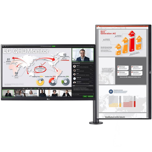 LG 27QP88D 27″ QHD Ergo Dual Monitor with USB Type-C (LG-27QP88D) image 2