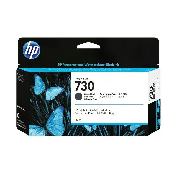 HP 730 130-ml Matte Black DesignJet Ink Cartridge (P2V65A) image 1