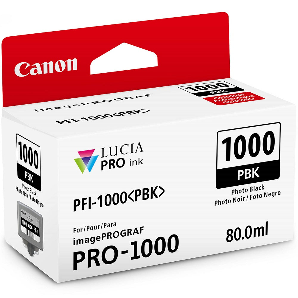 Canon Lucia PFI-1000 Photo Black Ink Cartridge image 1