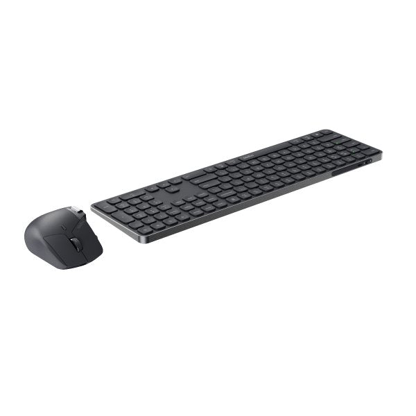 Rapoo 9560M Multi-mode Wireless Keyboard & Mouse Combo — rear view