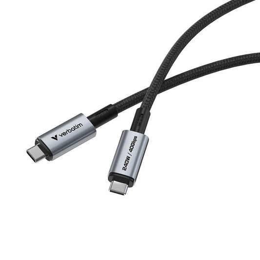 Verbatim Sync & Charge 240W USB4 Cable – Black (31847) image 2