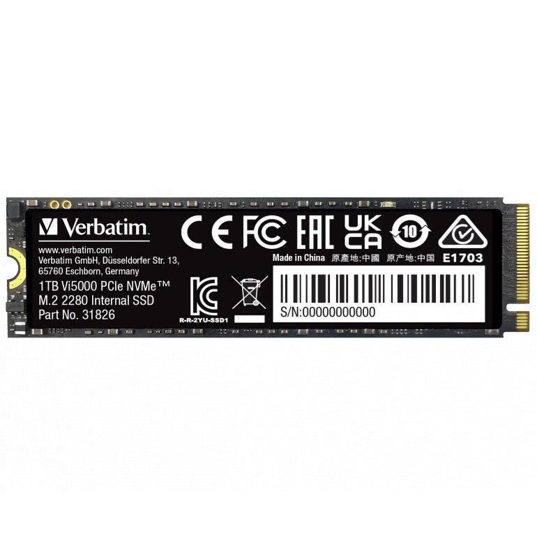 Verbatim Vi5000 1TB M.2 2280 PCIe NVMe Solid State Drive (31826) image 1