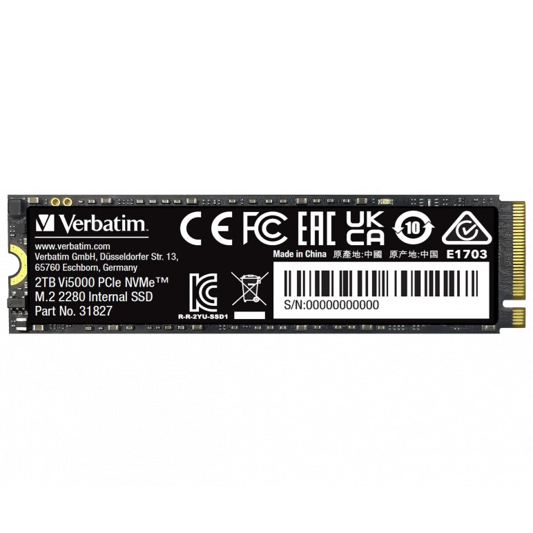 Verbatim Vi5000 2TB M.2 2280 PCIe NVMe Solid State Drive (31827) image 1