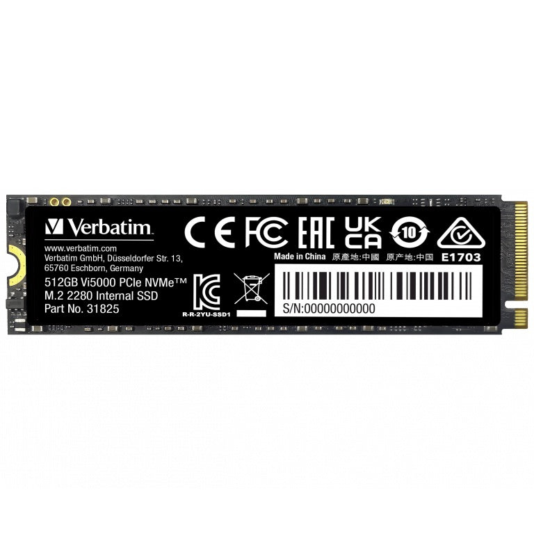 Verbatim Vi5000 512GB M.2 2280 PCIe NVMe Solid State Drive (31825) image 1